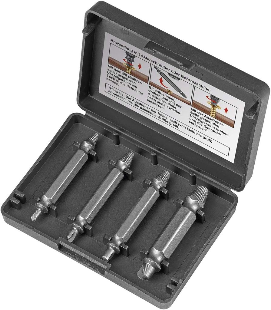 EASYmaxx Schraubenentferner-Set - 4 Bits in verschiedenen Produktbild 