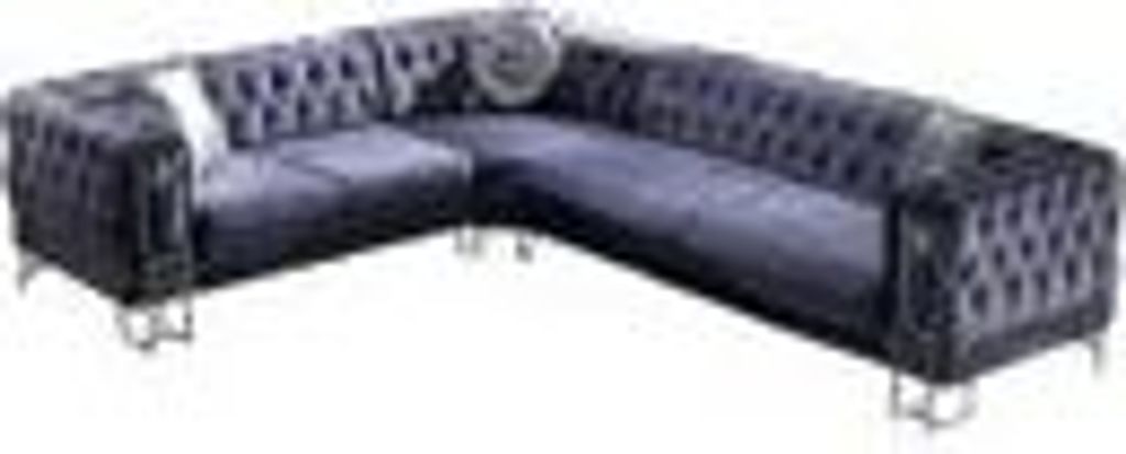 Löwe Ecksofa Farbe:Anthrazit, Füße:Metall-Chrome, Langer Schenkel:GKurz, inkl. Kissen