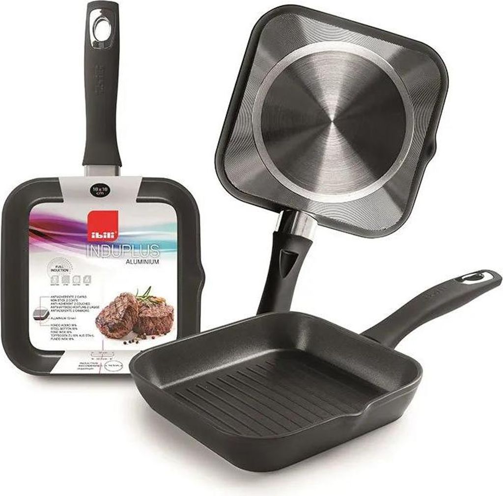 Ibili Neuer Induplus Grill Mit Ausgießer 18 Cm Silber Silber One Size