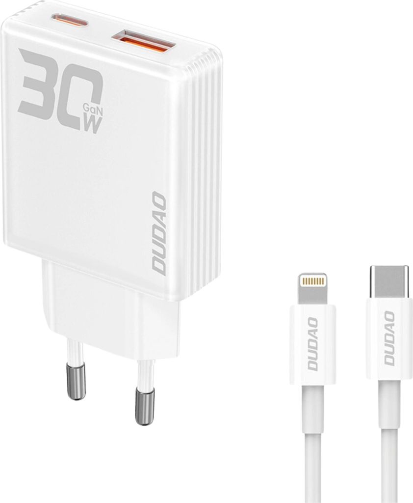 Gan Dudao A30Eul 30W Chargeur Usb-A / Usb-C + Câble Usb-C - Image du produit 