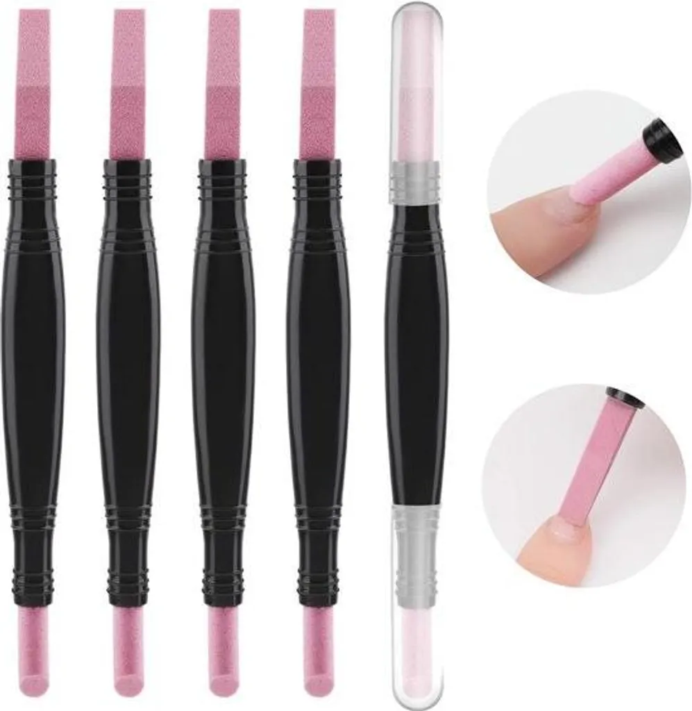 Limes à ongles en pierre ponce naturelle - Set de 5 pièces grain fin