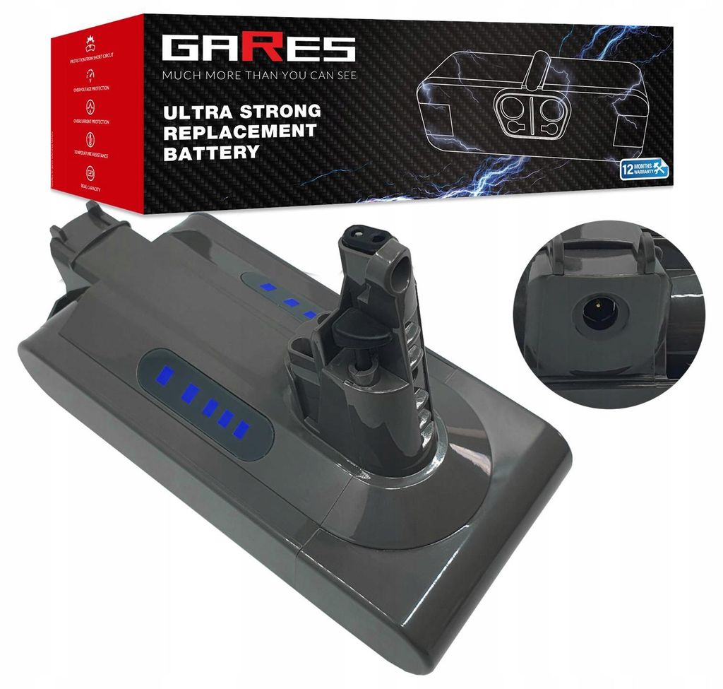 GARES Akumulátor Batéria pre Dyson V10 SV12 | 25,2V 2Ah | Obrázok produktu 