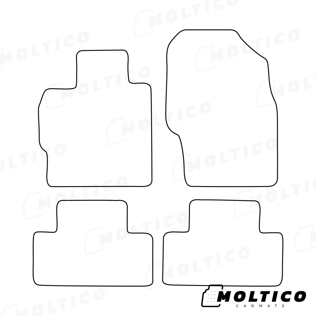 Tappetini Luxury Velours per Mazda CX-7 (2007+) - Nero con Cuciture - 2