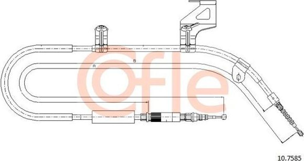 COFLE 10.7585 Seilzug, Handbremse OE 4B0609722L kompatibel mit A6 4B