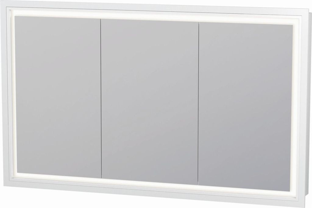 Duravit Spanplattenschraube mit Türanschlag L-Cube LED, 120x70x15,5cm, graphit matt
