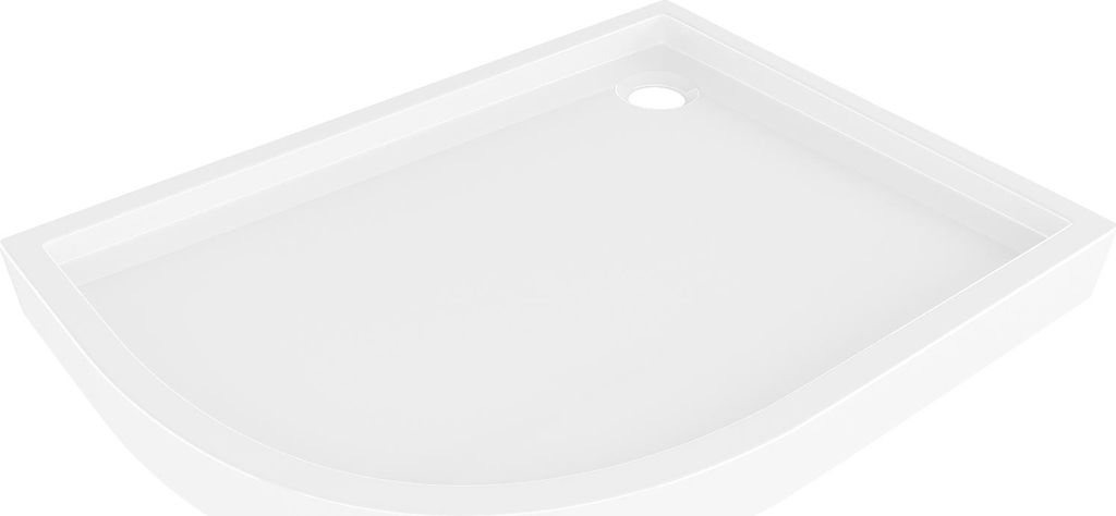 Mexen Flow+ Duschwanne halbrund asymmetrisch rechts 90 x 80 cm, weiß glänzend - 46Q108090RH