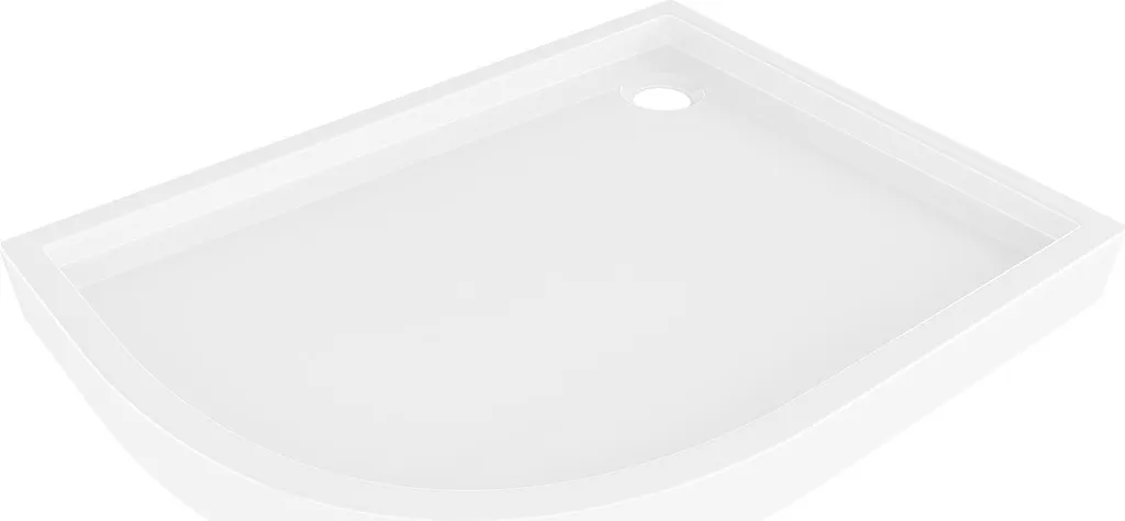 Receveur asymétrique 100x80 cm blanc brillant - Qualité Mexen Flow+