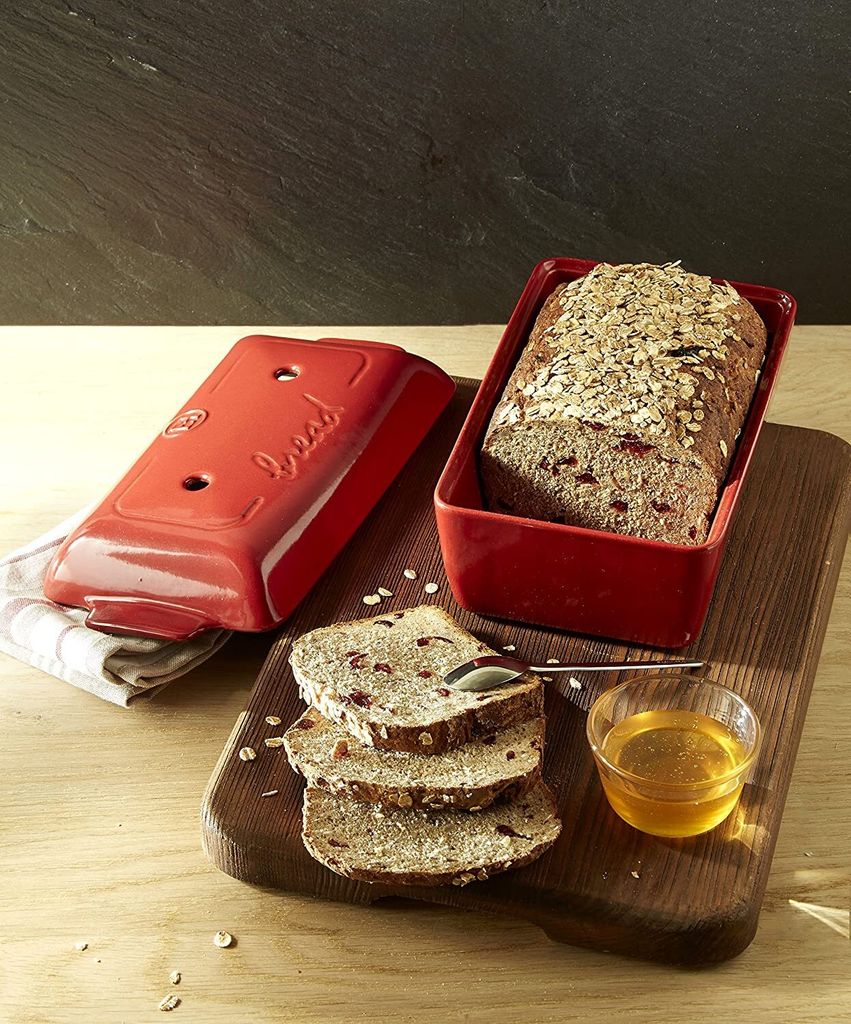 Emile Henry Deckel zu Kasten-Brotbackform groß in fusain