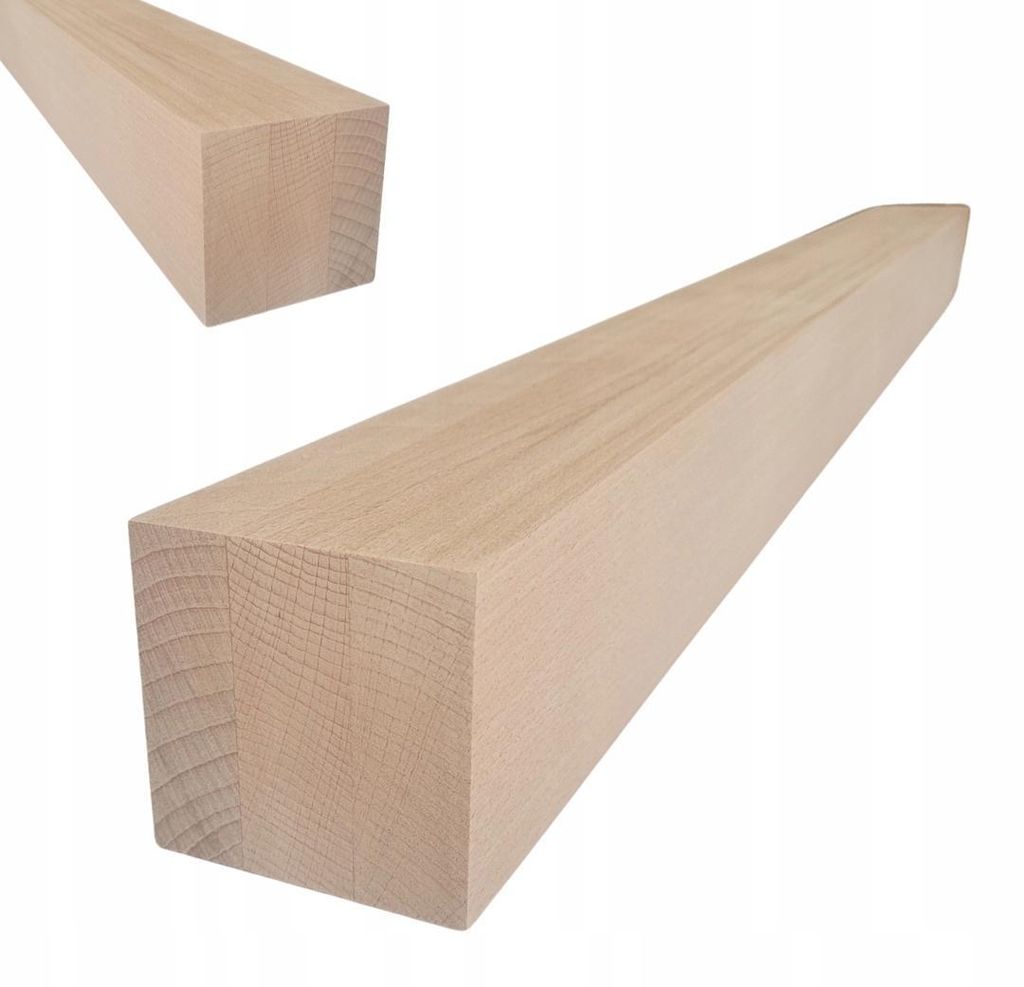 Legno squadrato - Faggio - 7 x 7 x 110 cm - Bordi smussati Immagine del prodotto 