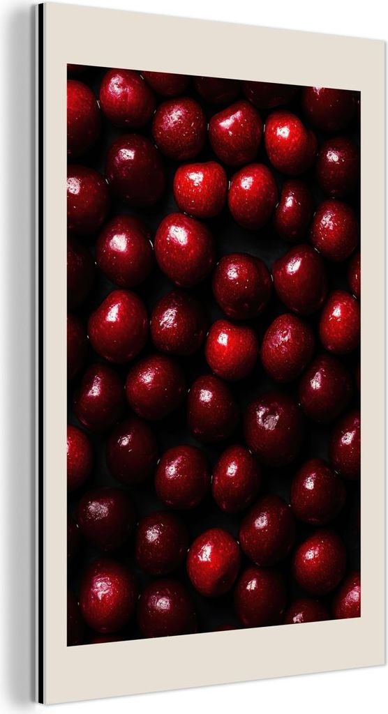 MuchoWow Wanddekoration Metall Metallbild Wandkunst 40x60 cm Kirsche - Rot MuchoWow Aluminium Gemälde - Wanddekoration aus Aluminium