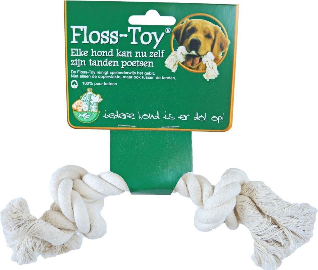 Zahnseide-Spielzeug weiß klein Play-Dog - Gebr de boon