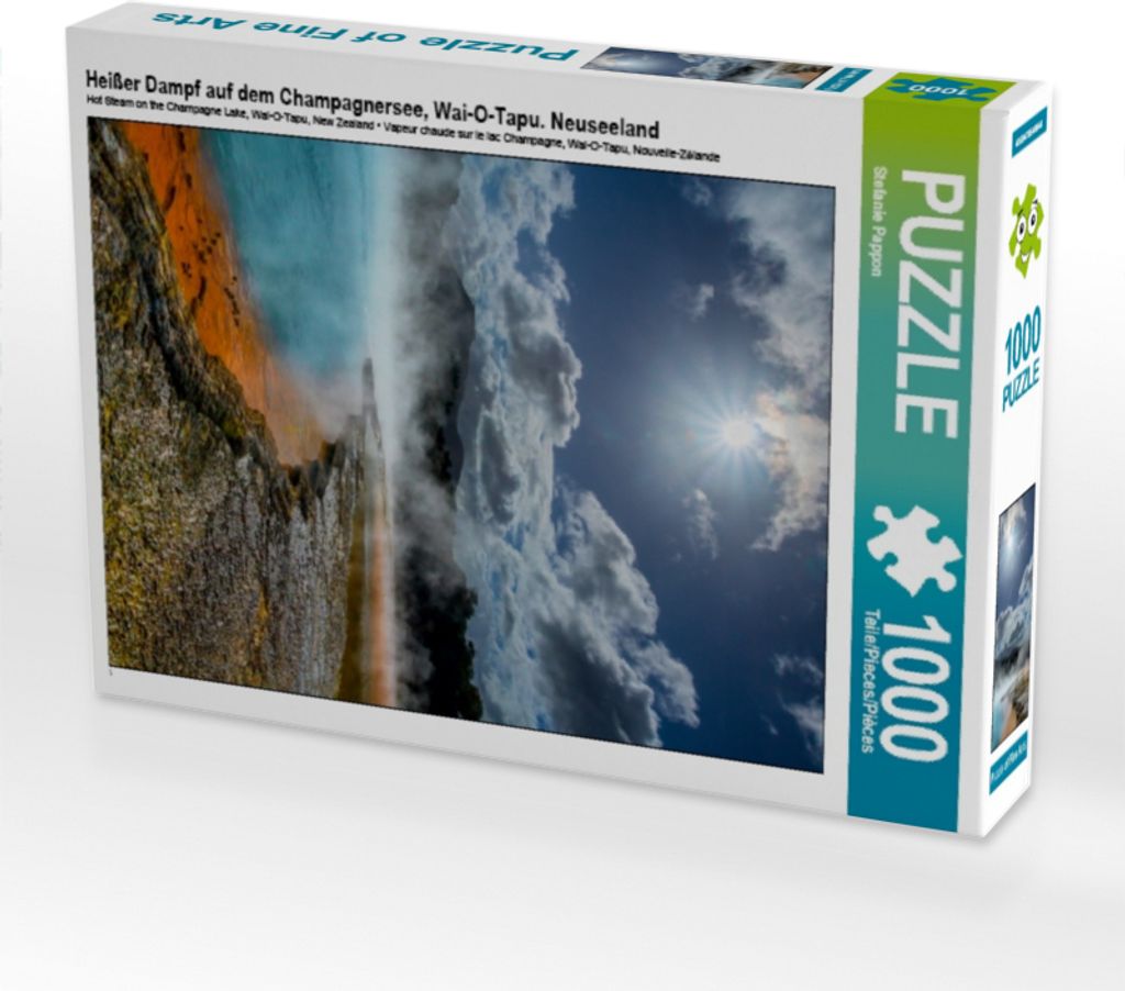 Calvendo Heißer Dampf auf dem Champagnersee, Wai-O-Tapu. Neuseeland 1000 Teile Puzzle hoch 480x640mm, Pappon Stefanie; 7439311