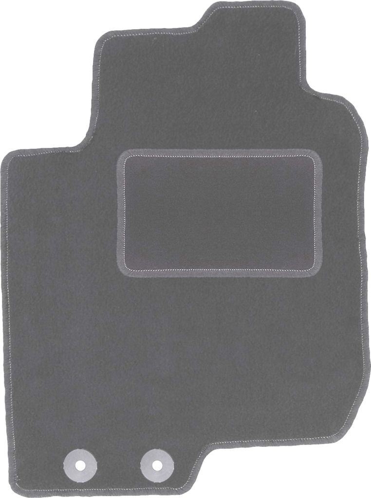 Fahrerfußmatte Velours graphit passend für Kia Cee`d I (2006-2012, Fließheck, SW, Kombi, Coupé) – mit Befestigungen – passgenau