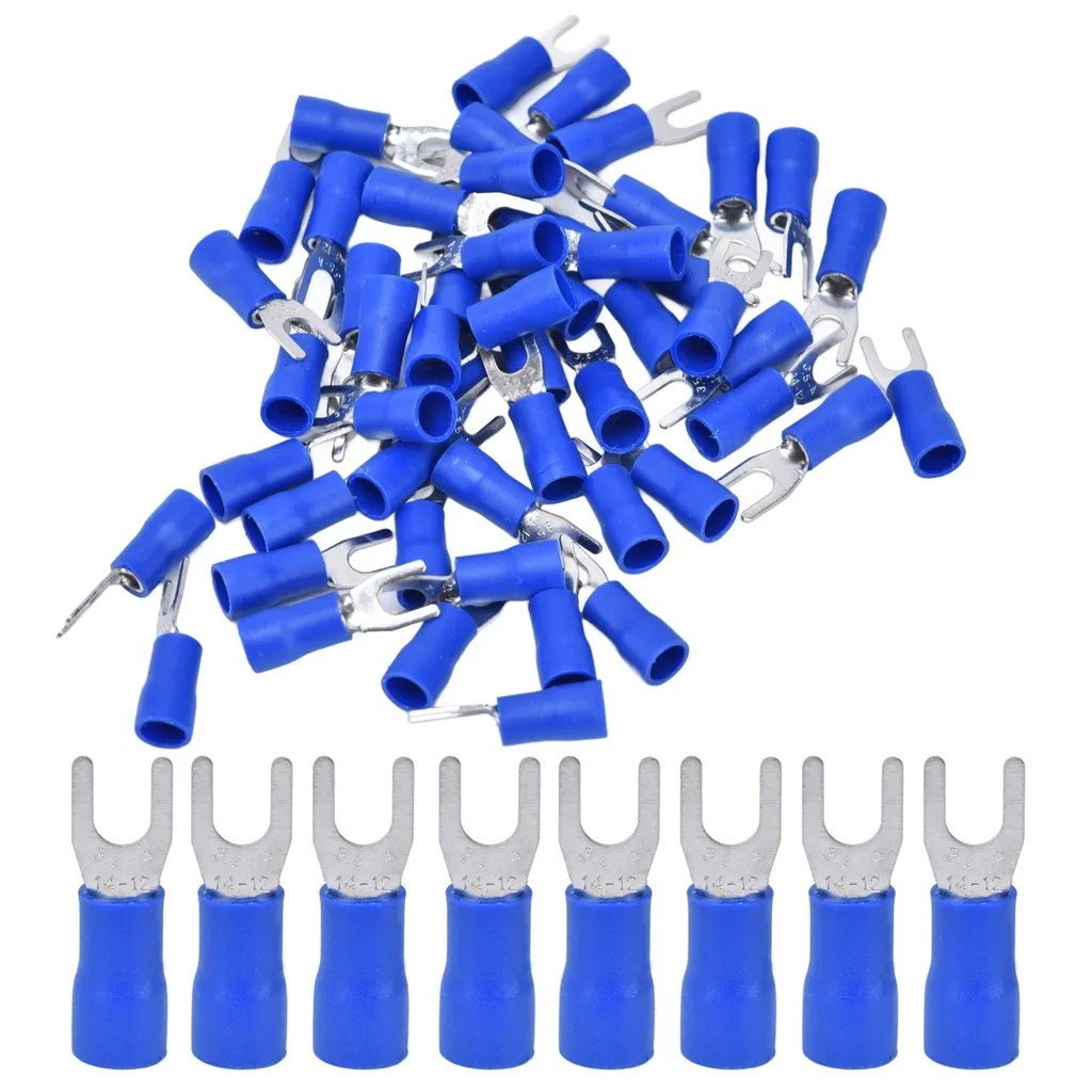 Kit 50x Capicorda SV3.5-4 a Forcella - Crimpatura Sicura 14-12 AWG