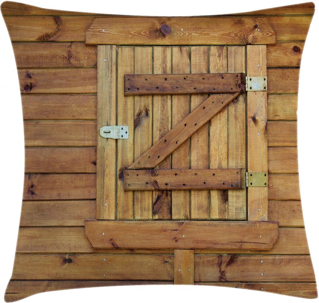 ABAKUHAUS Rustikal Kissenbezug, Grunge Holzfensterläden, Waschbar mit Reißverschluss Kissenhülle mit Farbfesten Klaren Farben Beidseitiger Druck...