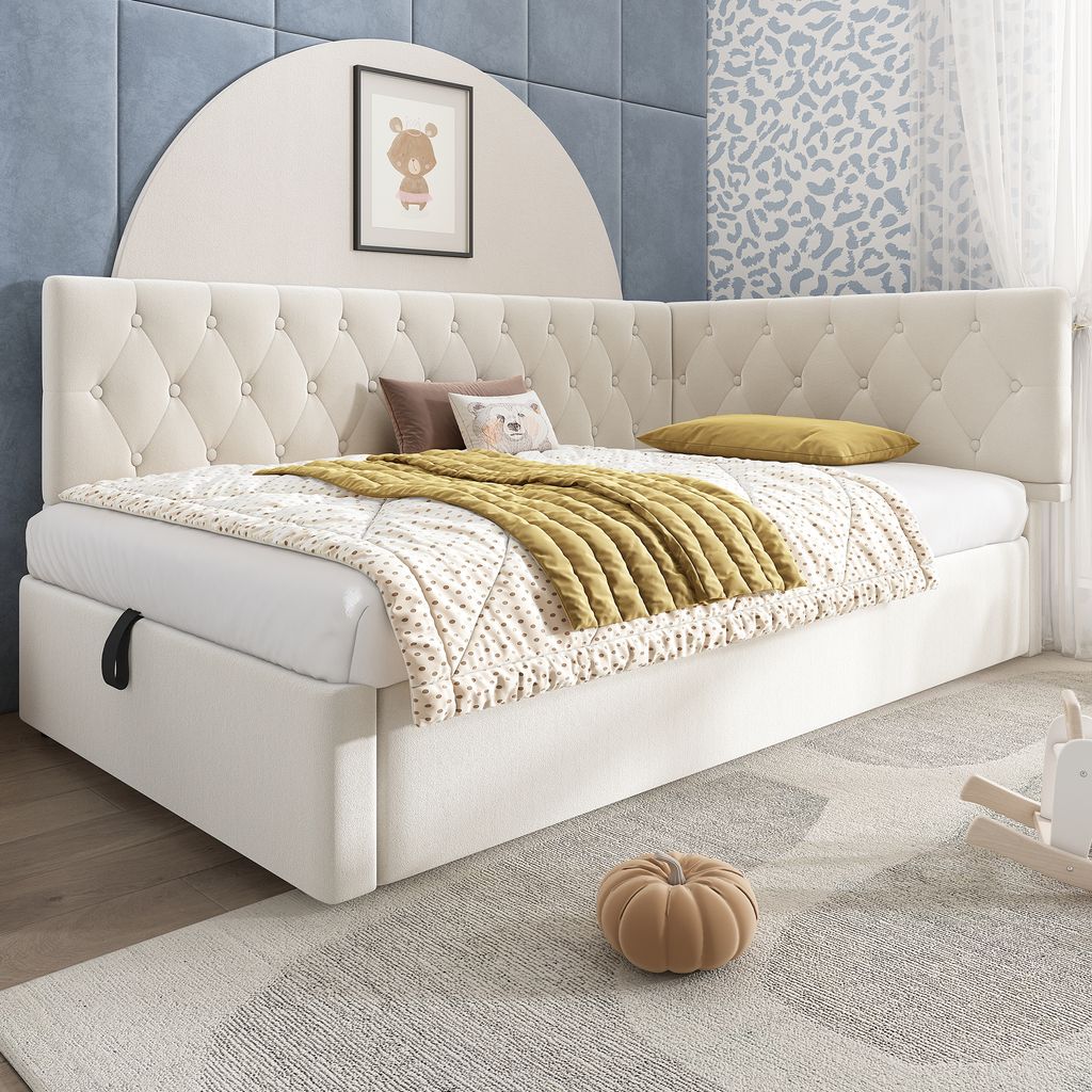 okwish Polsterbett  90x200,Schlafsofa mit hydraulischem Produktbild 