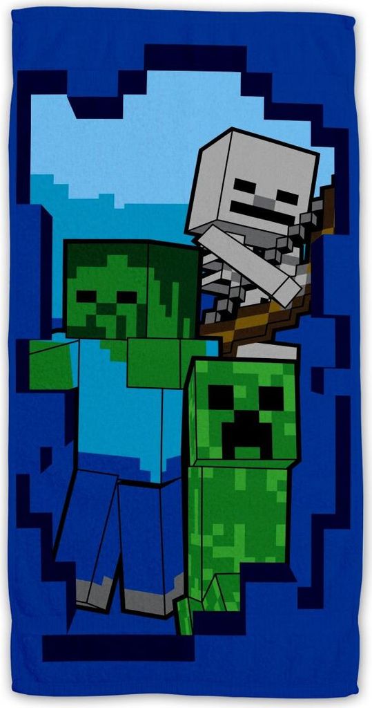 Minecraft Baumwolle Strandtuch Frottee Badetuch mit Premium Produktbild 