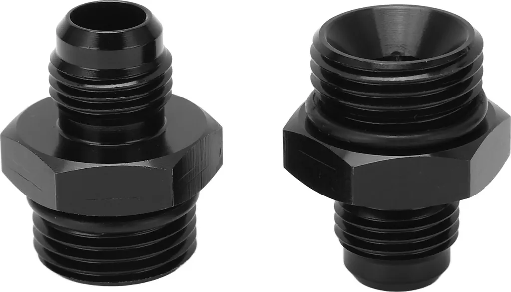 Coppia Adattatori AN6 a ORB8 Maschio Alluminio 6061-T6 con O-Ring NBR - 5
