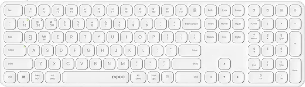 Clavier Bluetooth Rapoo 00228034 QWERTZ Blanc Libérez votre Bureau sans fil