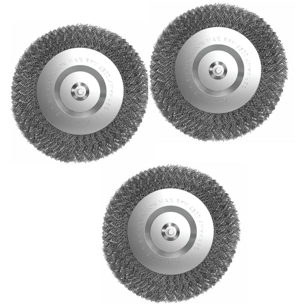 3 Fugenbürsten | Metall | für Grizzly Tools Universalbürsten