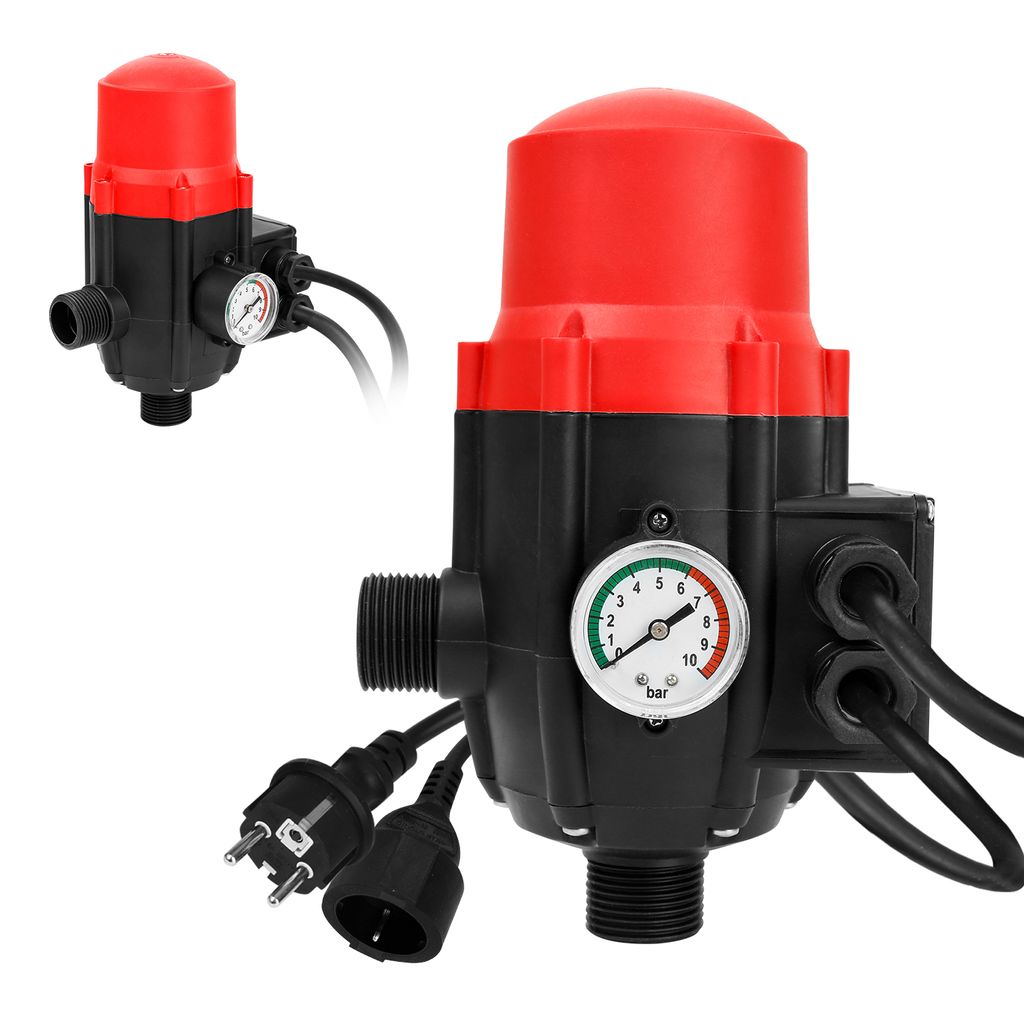 TolleTour Pumpensteuerung Druckregler Presscontrol Watertech Druckwächter bis 1.1kw Rot mit kabel
