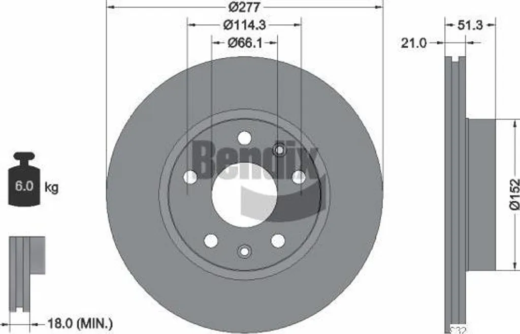Fin des vibrations au freinage Freelander avec disque BENDIX BDS1352