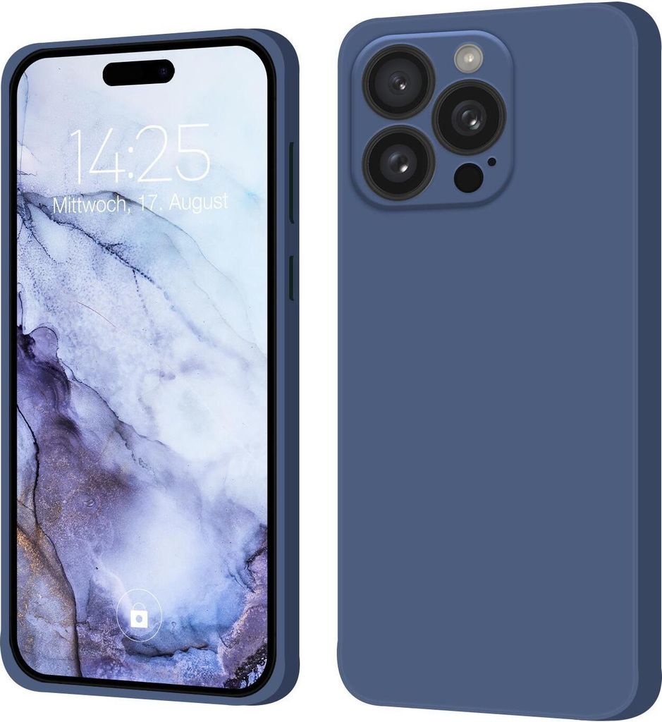 Hülle für Apple iPhone 16 Pro Max Case Cover Bumper Silikon Softgrip Schutzhülle Farbe: Lavendelblau