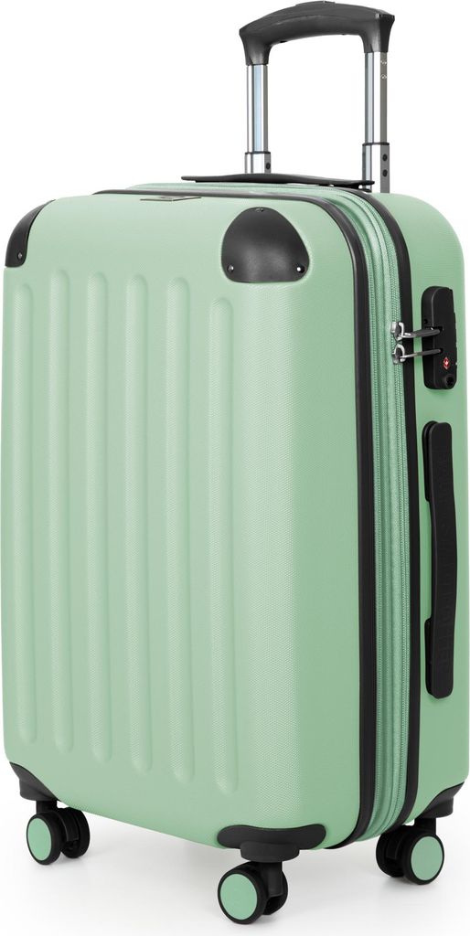 HAUPTSTADTKOFFER - Spree - Handgepäck mit Erweiterung, Koffer auf Rollen, Trolley Flugzeug Hartschalenkoffer Hand Luggage TSA, 55 cm, Cabin Bag ma...