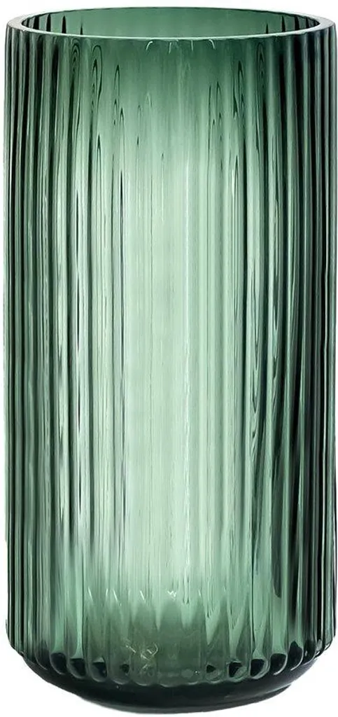 Vase en verre 19 cm strié idéal pour fleurs séchées et décoration bureau
