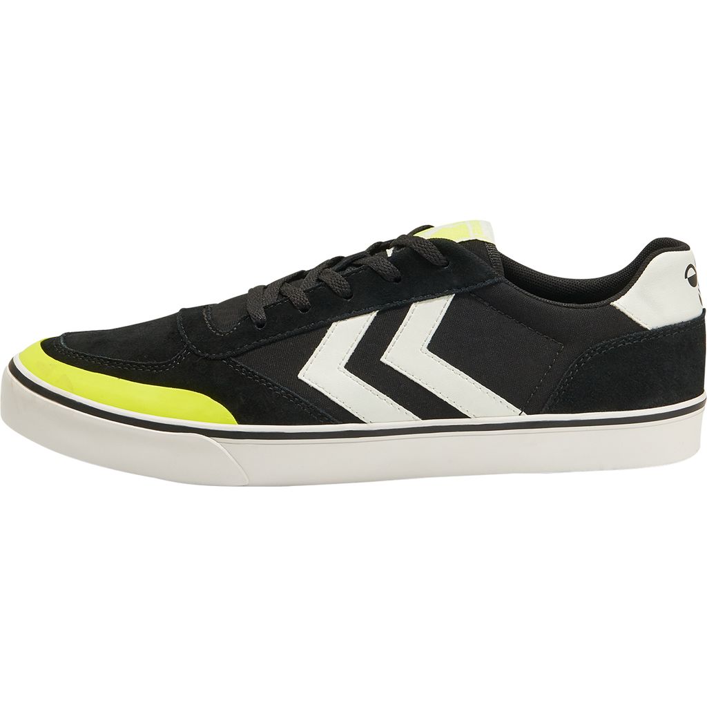 Hummel Stadil 3.0 Classic Low Indoor Sneaker Schuhe schwarz/weiss/gelb 206044-2001, Schuhgröße:45 EU
