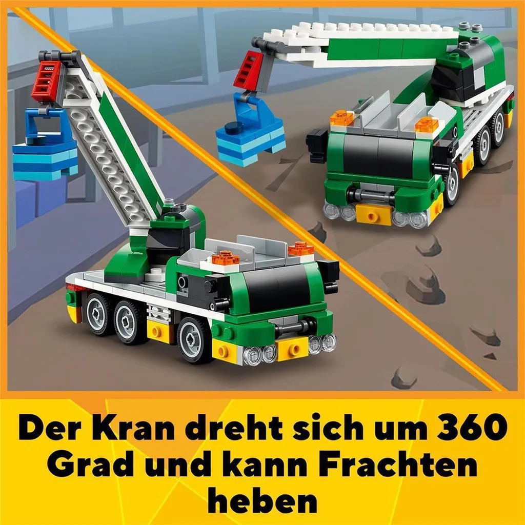 Jeu de construction camion de transport LEGO Creator 3 en 1 modulable - 5
