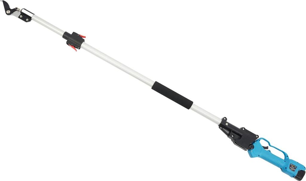 Elektrische Teleskop-Astschere, SK5-Stahlklinge, bürstenloser Motor, 2 Lithium-Akkus, blau