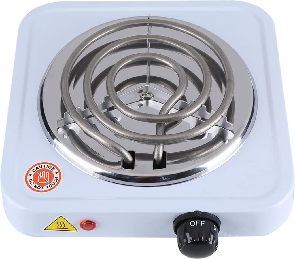 Elektrischer Kochplatte Herdplatte 1 Kochfeld 1000W Reisekochplatte Campingkocher Temperatur Einstellbar, für Kaffee Wasser Teezubereitung Küche ...