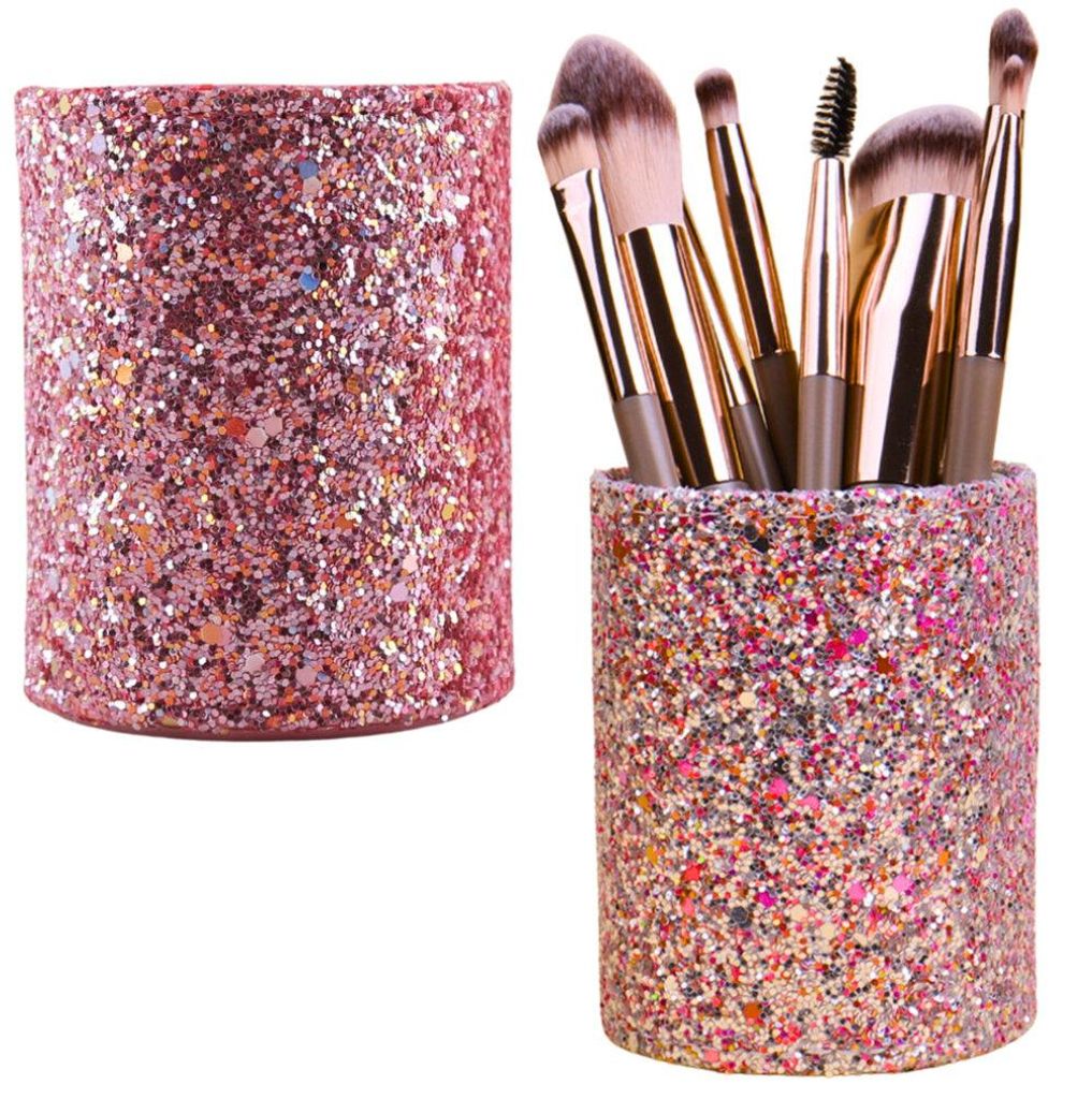 Behälterbecher für Pinsel und Zubehör Glitter Pink