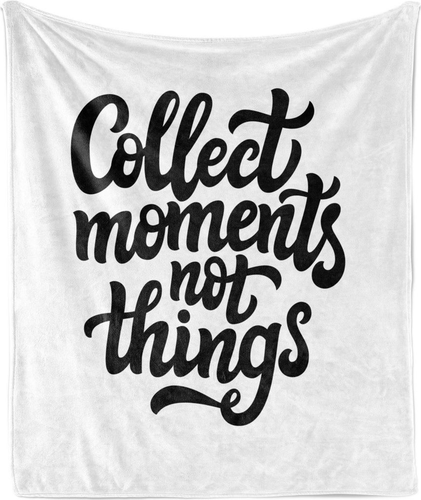 ABAKUHAUS Sprichwort Weich Flanell Fleece Decke, Hand gezeichnete Nachricht auf das Leben, Gemütlicher Plüsch für den Innen- und Außenbereich, ...