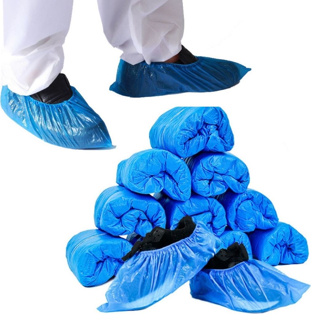 200 Stück Einweg Überschuhe | Dicker CPE Material | wasserdichte Schuhüberzieher in Standardschuhgröße | Überziehschuhe aus Plastik | rutschf...
