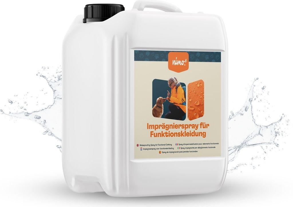 nimo Imprägnierspray für Funktionskleidung | Spray Imprägnierung gegen Regen & Schmutz | wasserabweisende Outdoor Kleidung | Regenschutz für ...