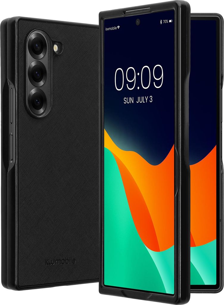 kwmobile Flip Hardcase kompatibel mit Samsung Galaxy Z Fold6 - Hülle für Foldable Handy - Handyhülle in Schwarz