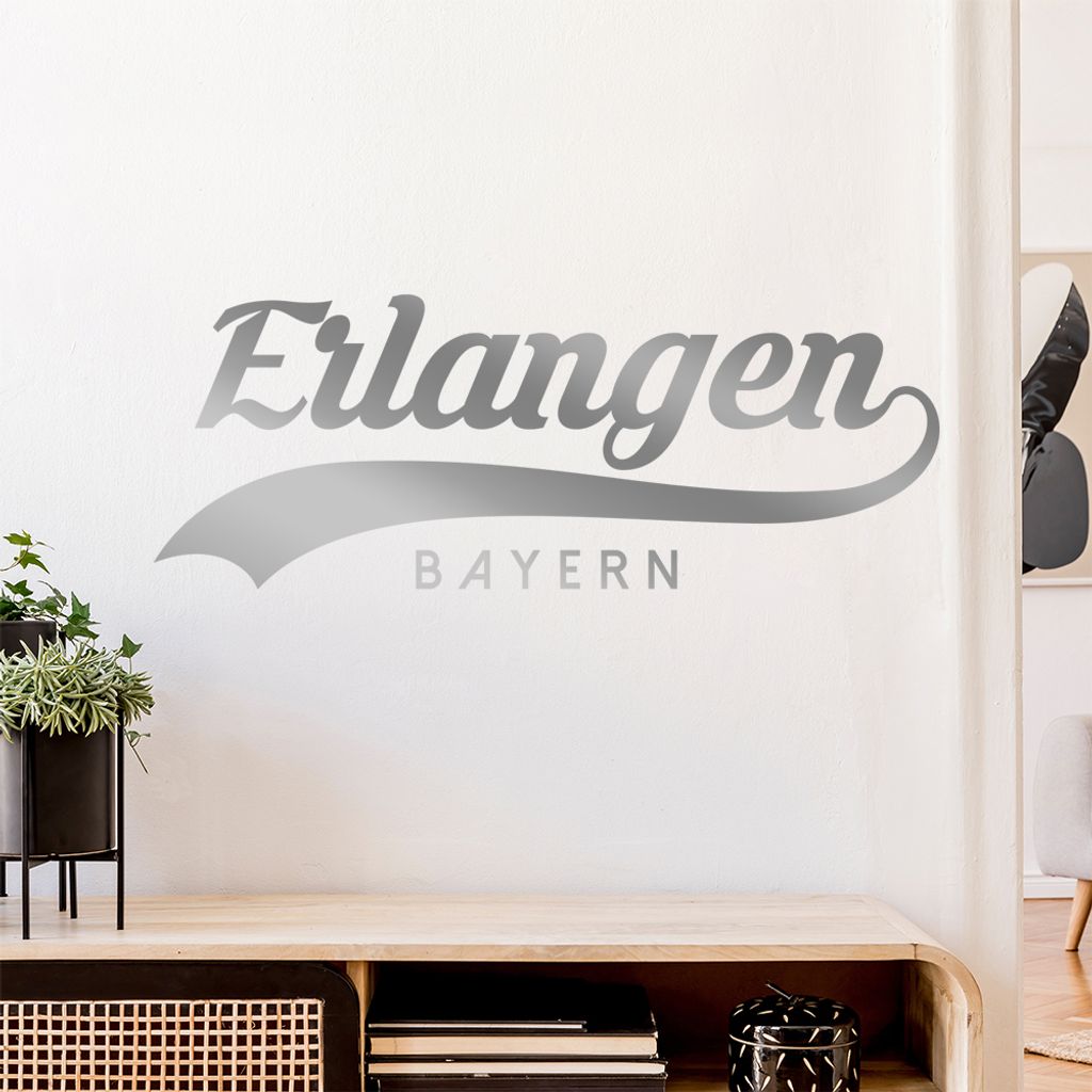 Erlangen Bayern Wandtattoo Wandaufkleber Wall Sticker - Dekoration, Küche, Wohnzimmer, Schlafzimmer, Badezimmer