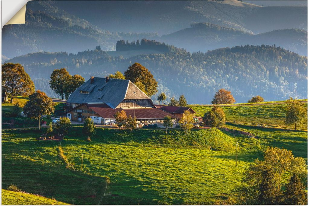 ARTland Wandbild, selbstklebend Bauernhof bei St.Peter Schwarzwald Größe: 120x80 cm