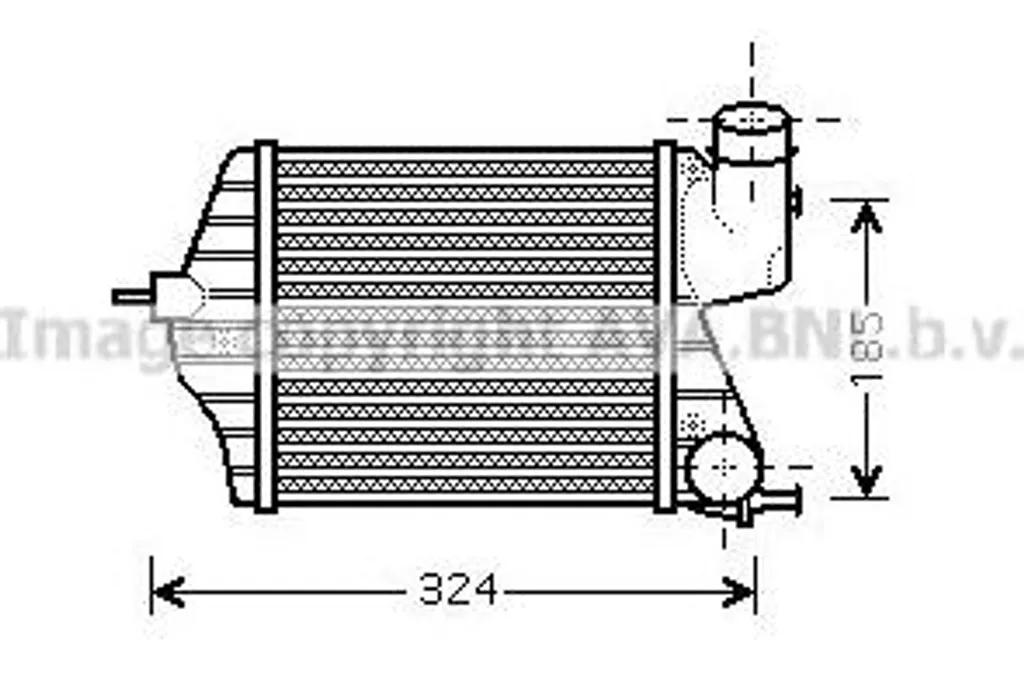 Intercooler AVA FTA4309 OE 46831804 pour Fiat Idea et Lancia Musa