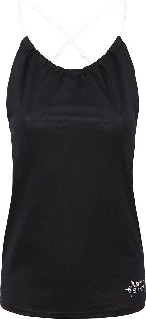 Nebulus Top BALI Damen, Trägertop , Top mit schmale Träger , T-Shirt, P1450 - Damen, schwarz, S/36