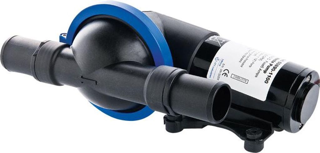 12 Volt Wasserpumpe Membranpumpe für Grauwasser / Bilgepumpe, 1140 L/h, leise, sparsam, 4m Förderhöhe, für Camper & Boot