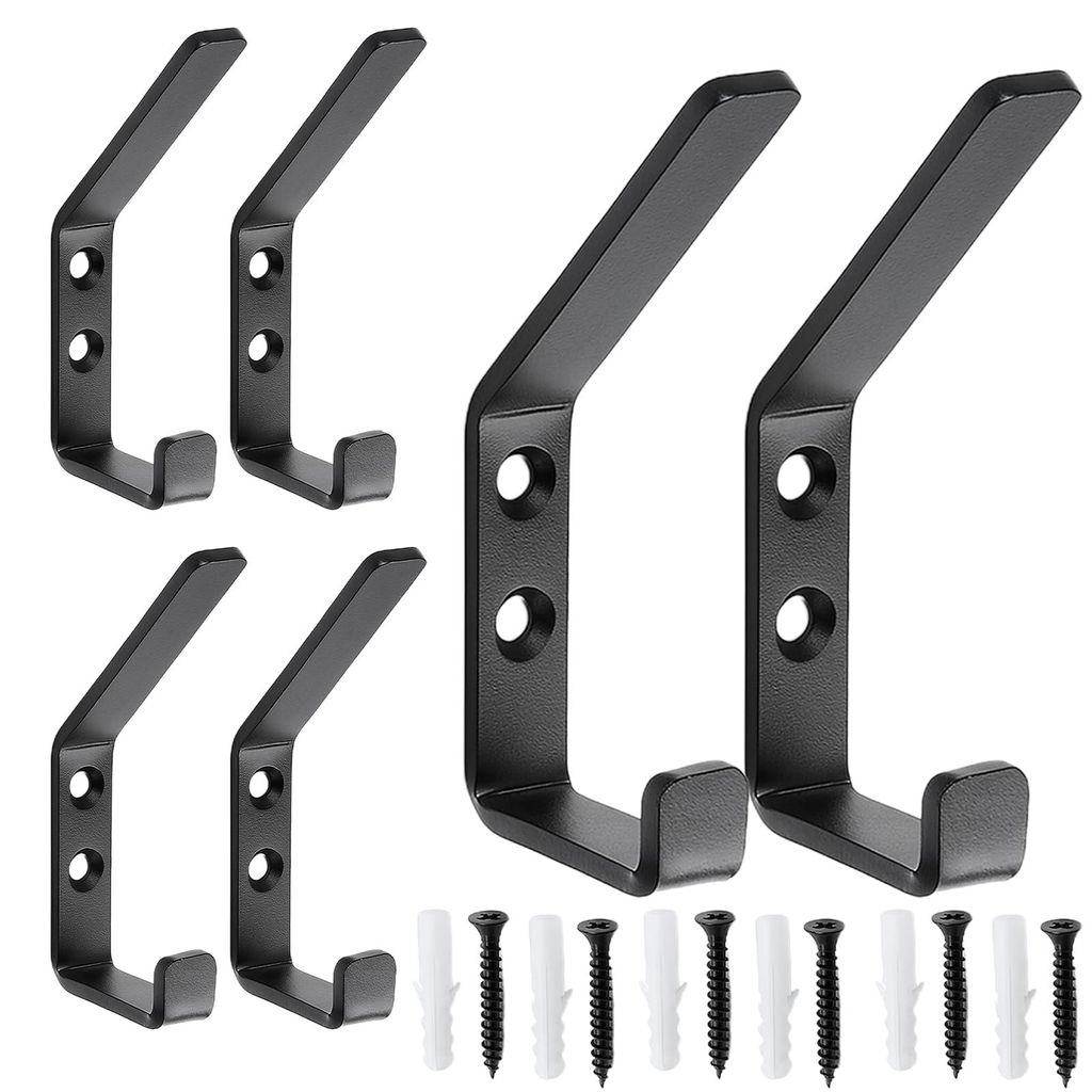 Set mit 6 Haken für Akustikpaneele, Garderobenhaken, Schrankhaken, Trockenbauhaken mit Schrauben für Schlafzimmer, Badezimmer, Wohnzimmer und Wan...