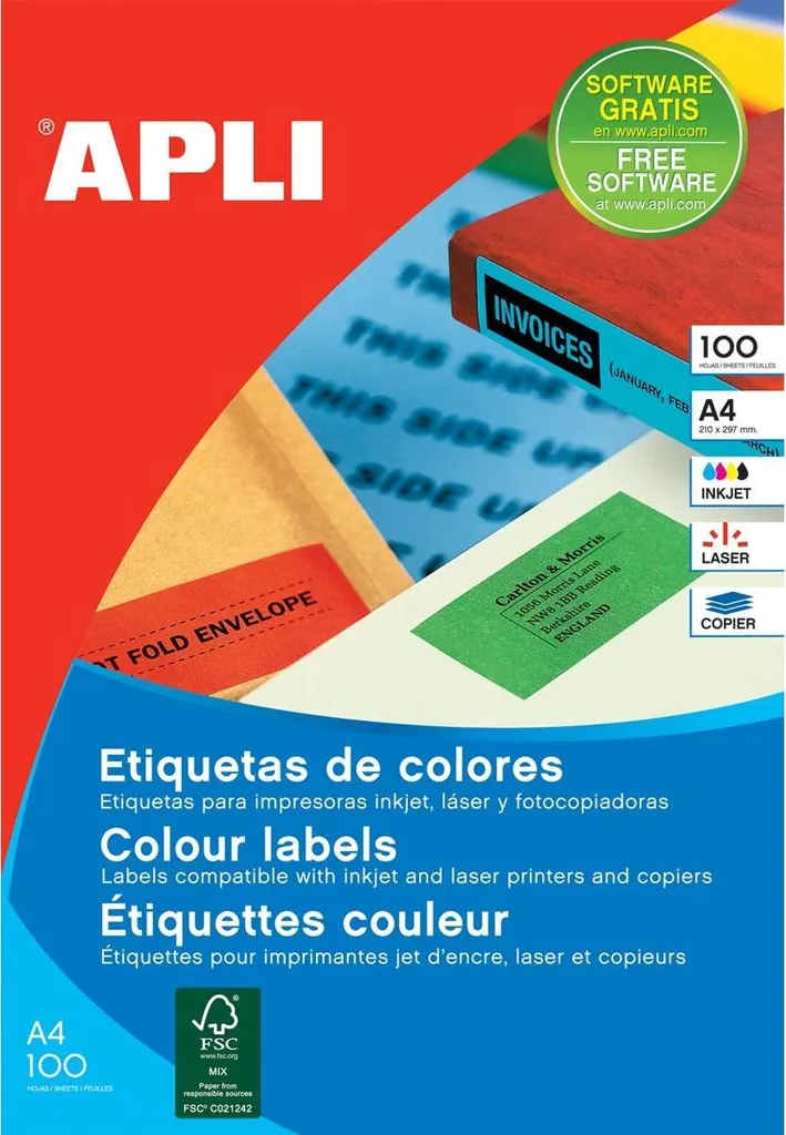 Étiquettes Adhésives Rouges 105x37 mm - Identification Rapide et Tri