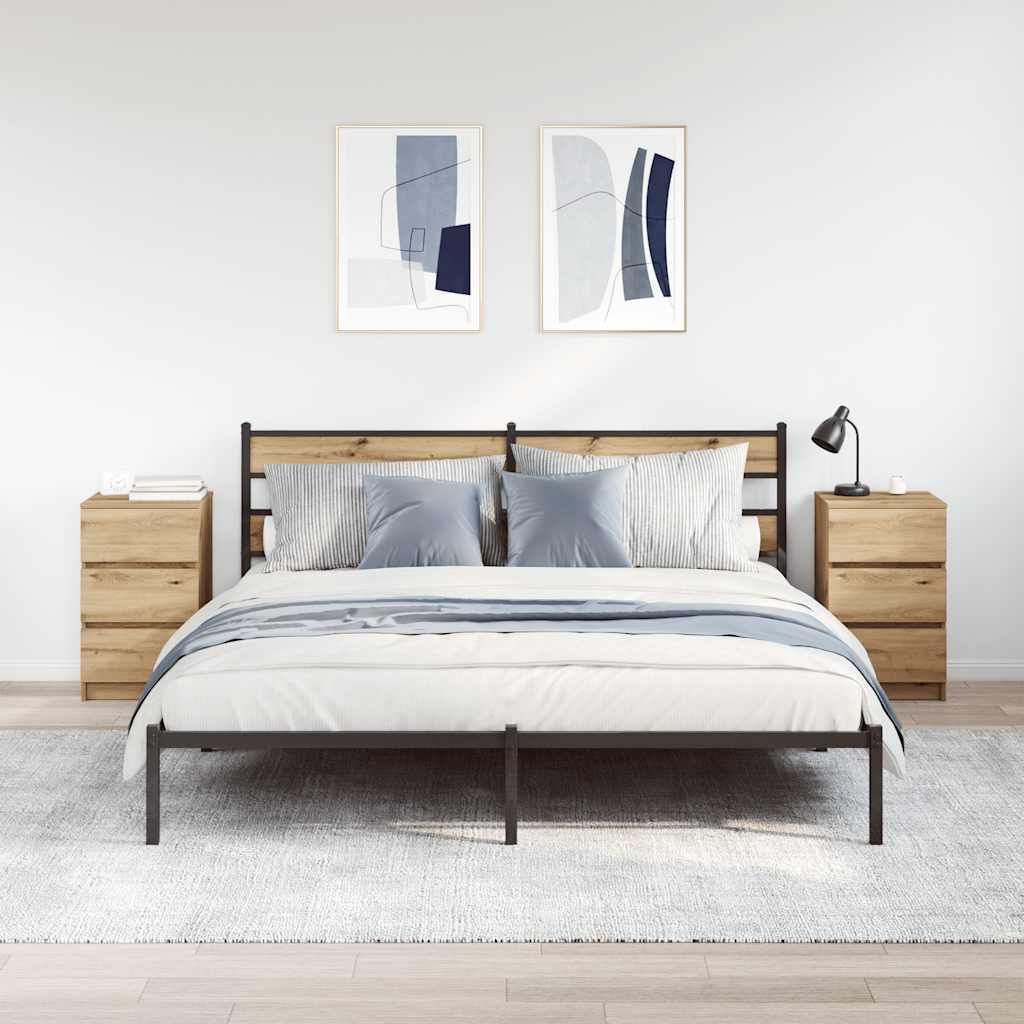 Möbel Nachttisch Elegantes Design - Beistelltisch - Nachtschrank -e mit 3 Schubladen 2er Set Nachttisch - Bettschrank/Nachtschrank für Schlafzimm...