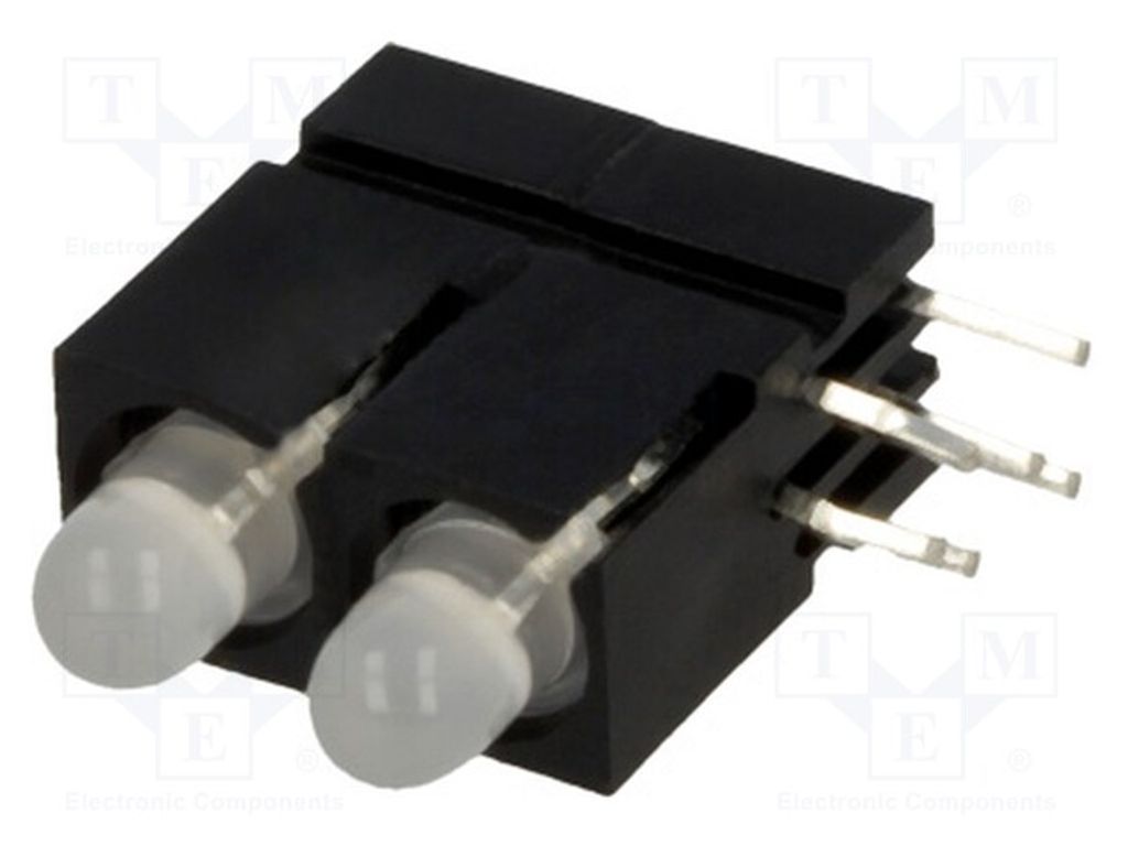 1x LED 20mA rot,grün 60° 2814.2832 LED--Anzeigen Anz.Dioden: 2 3mm im Gehäuse