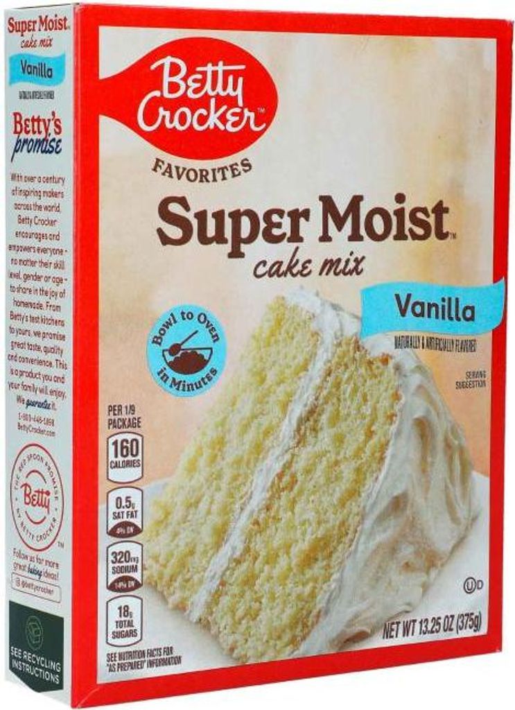 Betty Crocker Super Moist Cake Mix Vanilla 375g