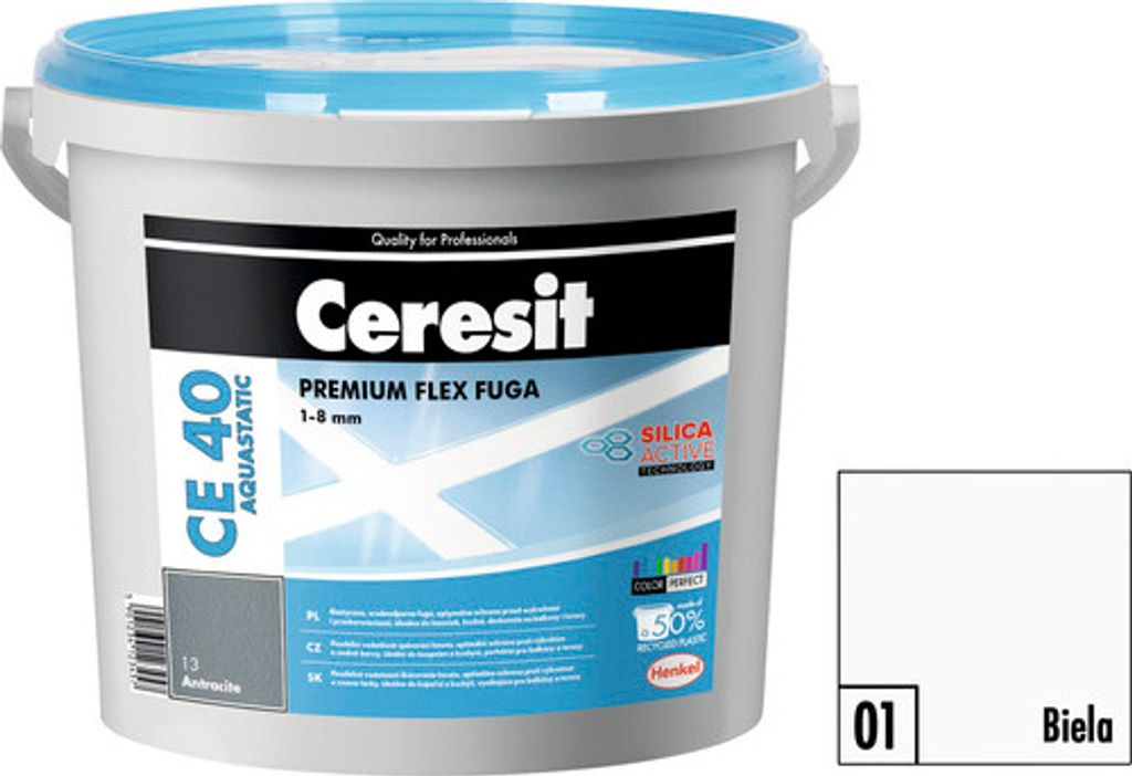 Stucco CERESIT CE 40 Aquastatic 5 kg 01 bianco Immagine del prodotto 
