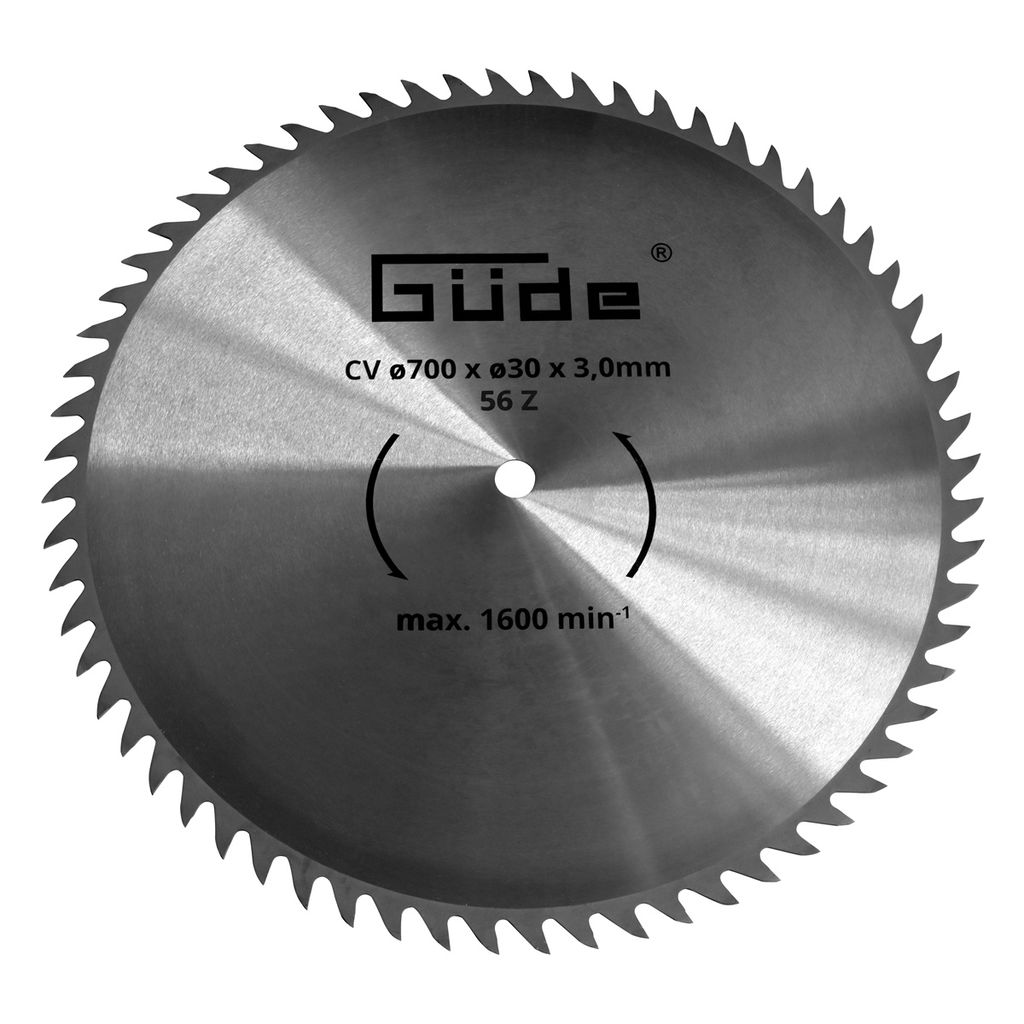 A close-up, studio shot of a circular saw blade.